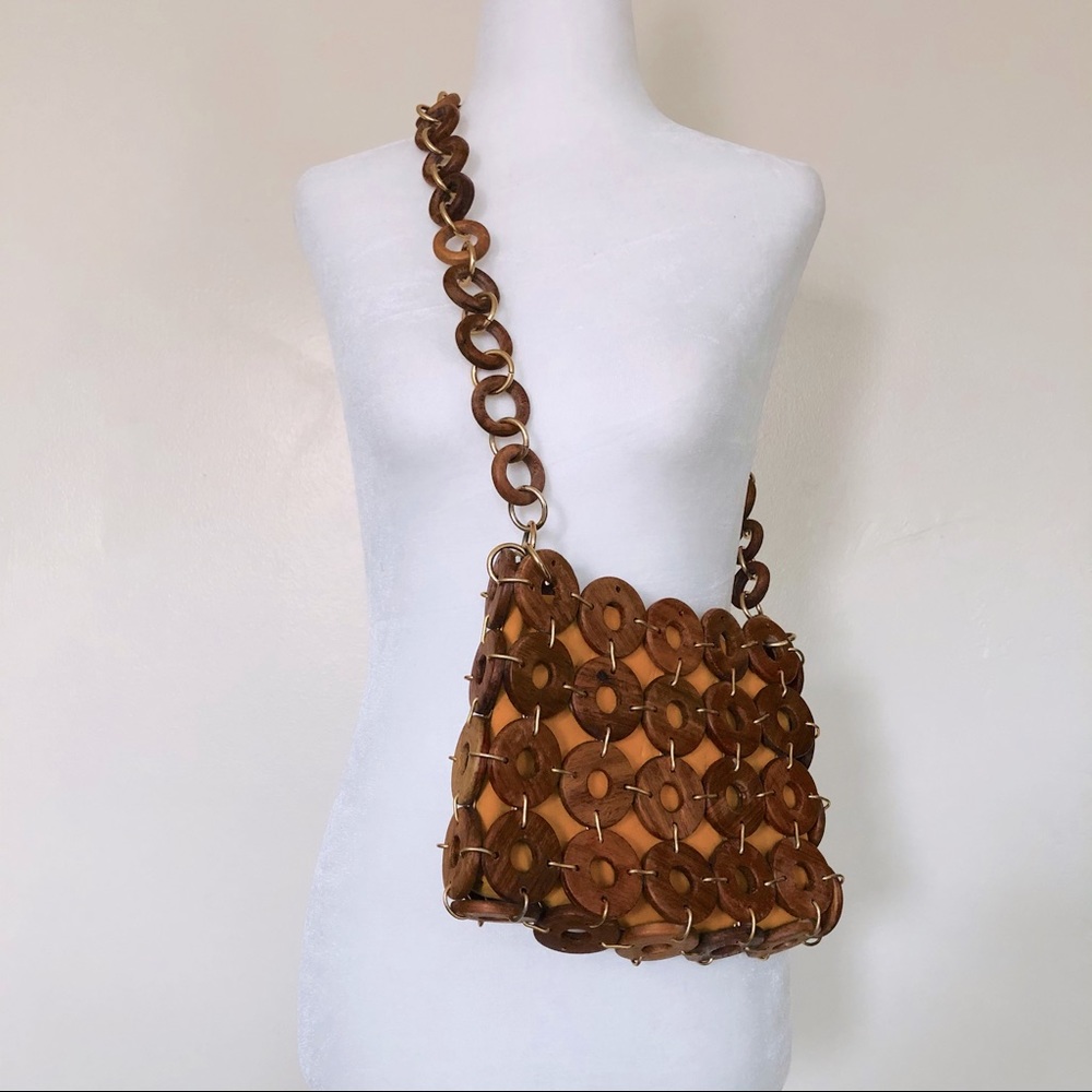 Wooden Deco Boho Purse